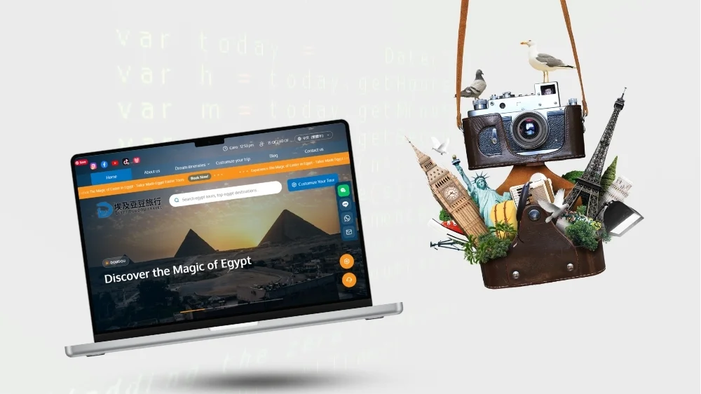 تصميم موقع سياحي